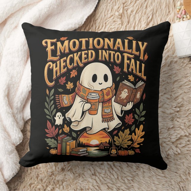 Känslomässigt Incheckad I Höst Autumn Halloween Kudde (Filt)