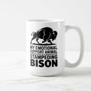 Känslomässigt stöd Bison Neurodivergent humor Kaffemugg