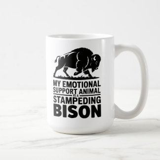 Känslomässigt stöd Bison Neurodivergent humor Kaffemugg