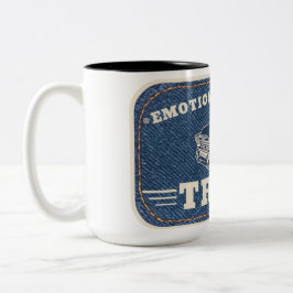 Känslomässigt stöd lastbil vintage lapp design Två-Tonad mugg