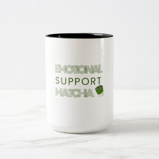 Känslomässigt stöd Matcha Roligt Matcha Latte Pres Två-Tonad Mugg