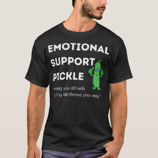 Känslomässigt stöd Pickle Vänlighet Stödjande T Shirt