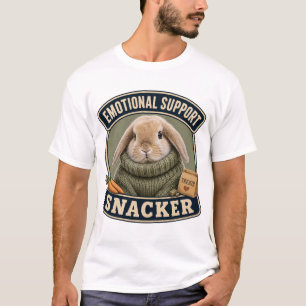 Känslomässigt stöd Snacker Rolig Kanin T-Shirt för