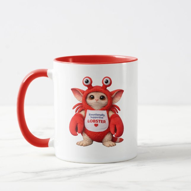 Känslomässigt stödjande hummer-mugg mugg (Vänster)