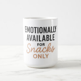 Känslomässigt tillgänglig endast för snacks kaffemugg