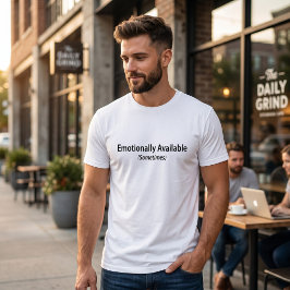 Känslomässigt Tillgänglig Ibland Rolig Ärlig Citat T Shirt