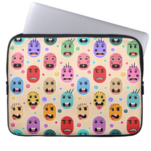 Känslor Colorful Ansikte Laptop Fodral