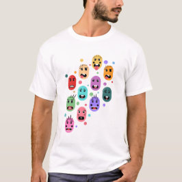 Känslor Colorful Ansikte T Shirt