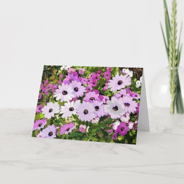 Känslor och blommor på mors dag kort (Framsida)