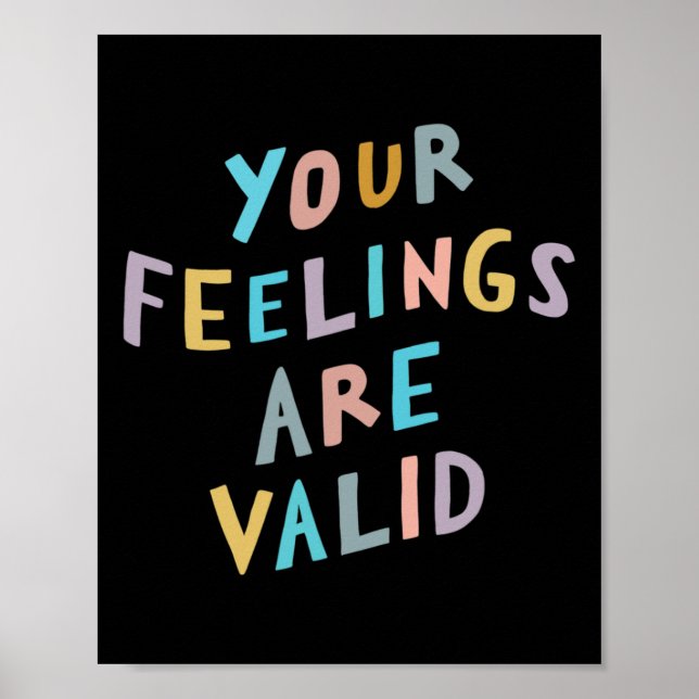 Känslor som är giltiga för psykisk hälsa poster (Framsidan)