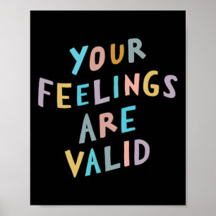 Känslor som är giltiga för psykisk hälsa poster