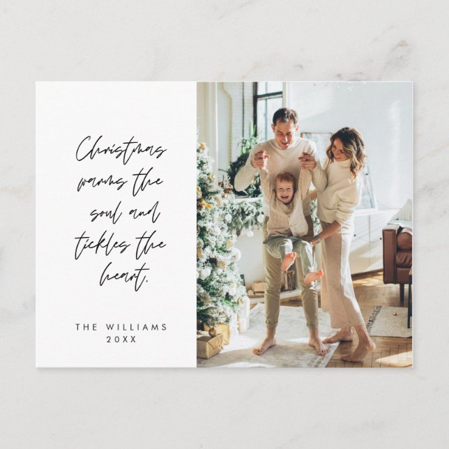 Känslosam, God Jul, Familjefoto Vykort (Framsida)