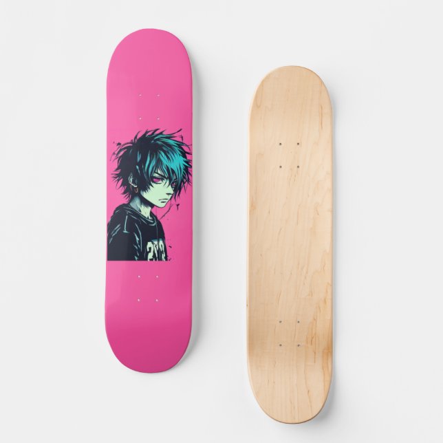 Känslosam kille mini skateboard bräda 18,5 cm (Framsida)