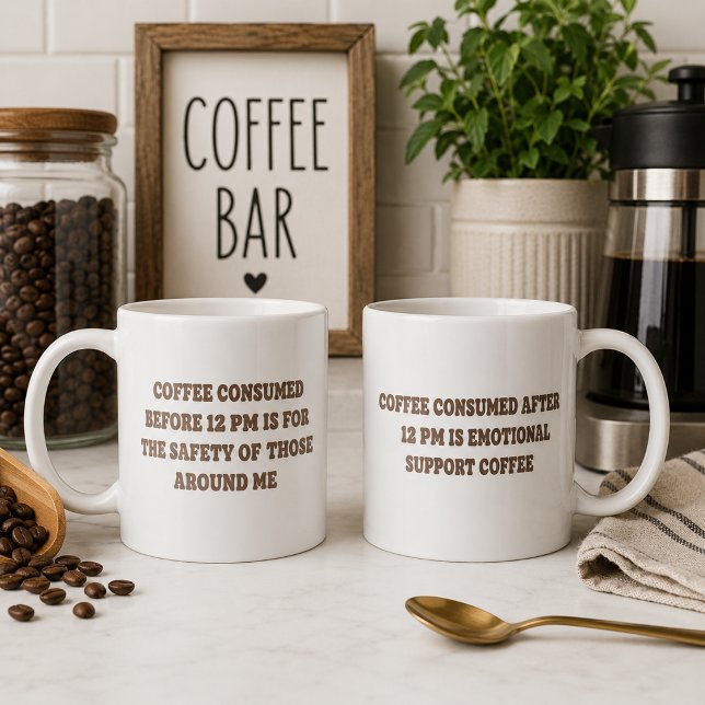 Känslostöd kaffe för koffeinmissbrukare kaffemugg (Skapare uppladdad)