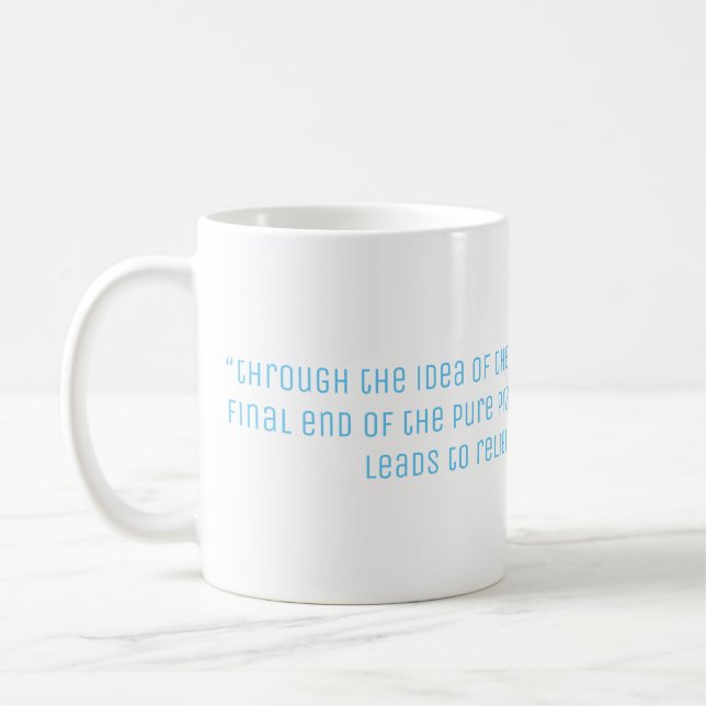 Kant 2 filosoficitationstecken kaffemugg (Vänster)