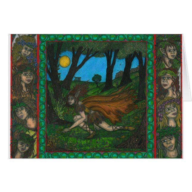 Kant av skogen hälsningskort (Framsidan Horizontal)