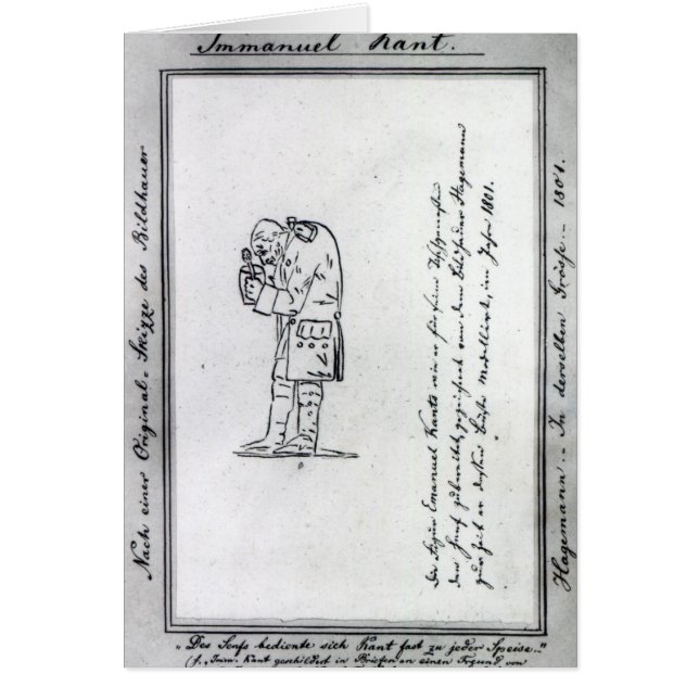 Kant blandande senap, 1801 hälsningskort (Framsidan)