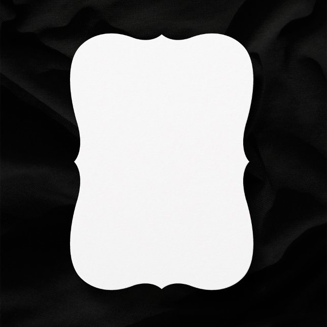 Kant Blank Bröllop Inbjudningar (Plain white bracket edge wedding invitation on black background)