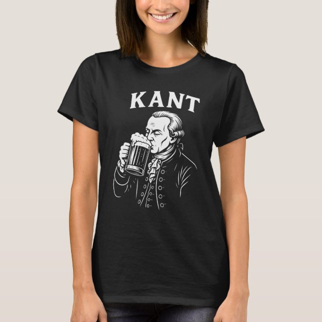 Kant drink Enlightenment Beer-gåva T Shirt (Framsida)