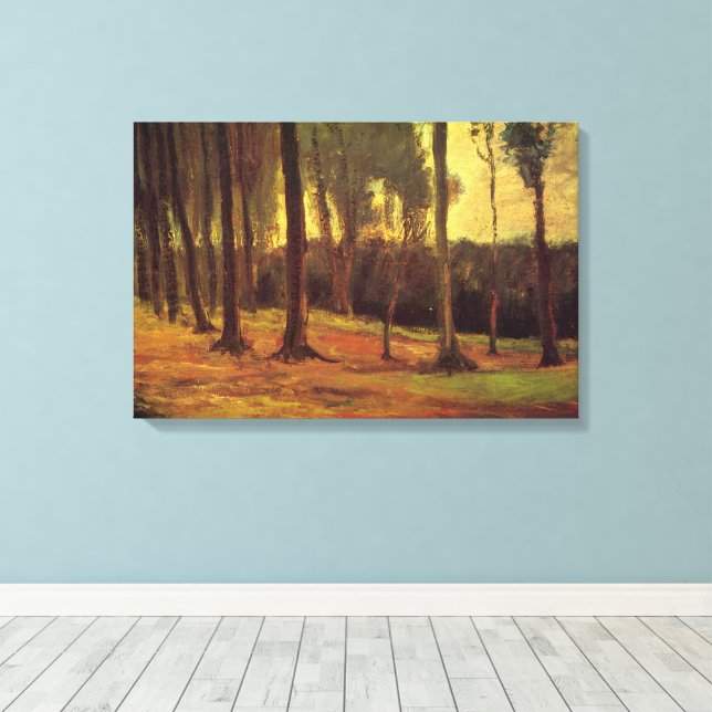 Kant i ett Wood av Vincent van Gogh Canvastryck (Insitu (trägolv))