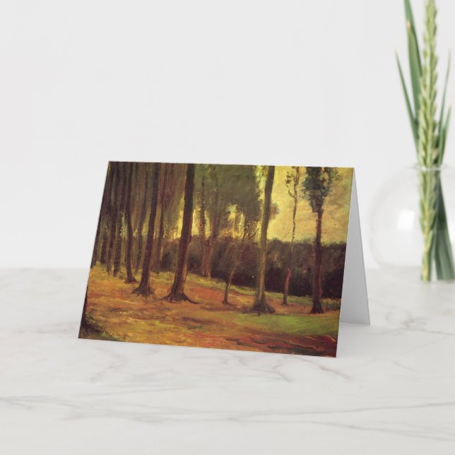 Kant i ett Wood av Vincent van Gogh Kort (Framsida)