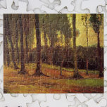 Kant i ett Wood av Vincent van Gogh Pussel<br><div class="desc">Kant i ett trä av Vincent van Gogh är en vintage bra konst post impressionism naturmålning. En syn på en väg genom skogen med lång träd under höstsäsongen. Vackra muterade höst färger med en djup glöd av solnedgång. Om konstnären: Vincent Willem van Gogh (1853-1890) var en av de mest berömd...</div>