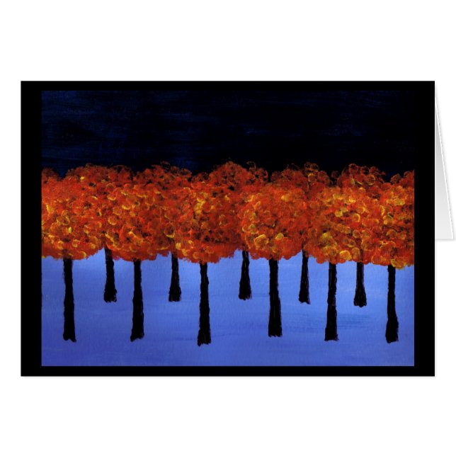 Kant i Orangen Forest Hälsningskort (Framsidan Horizontal)