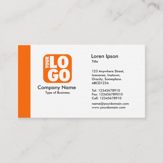 Kant (Logotyp) - Orange Visitkort (Framsida)
