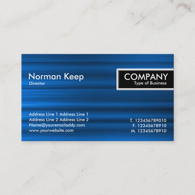 Kant Märkre - Brödblått Struktur Visitkort (Framsida)