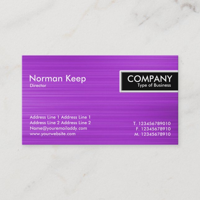 Kant Märkre - Brödd Lila Struktur Visitkort (Framsida)