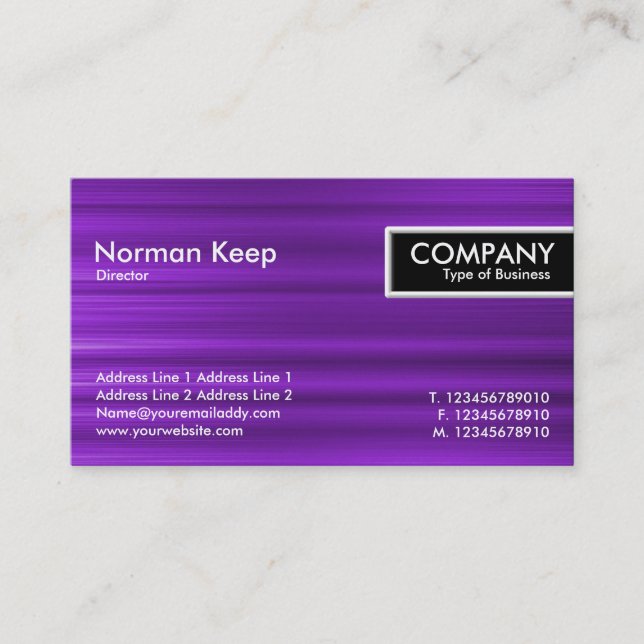 Kant Märkre - Brödd Lila Struktur Visitkort (Framsida)