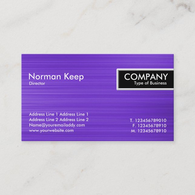 Kant Märkre - Brödd Violet Struktur Visitkort (Framsida)