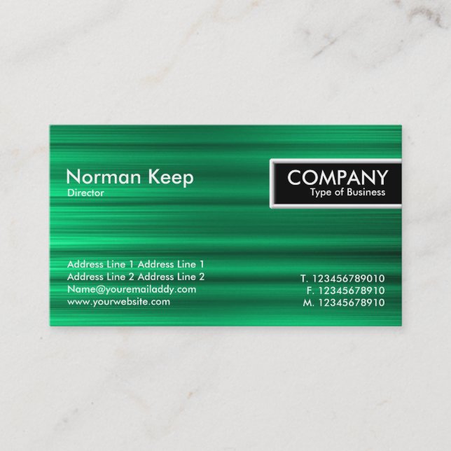 Kant Märkre - Brudad Grönt Struktur Visitkort (Framsida)