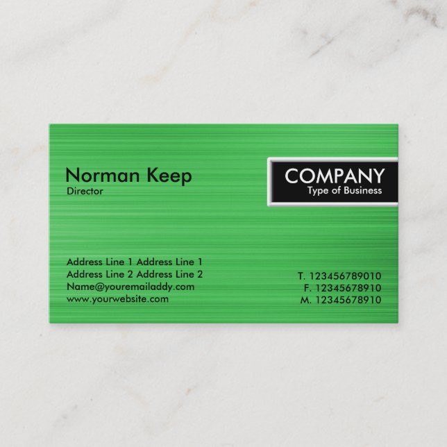 Kant Märkre - Brudad Grönt Struktur Visitkort (Framsida)