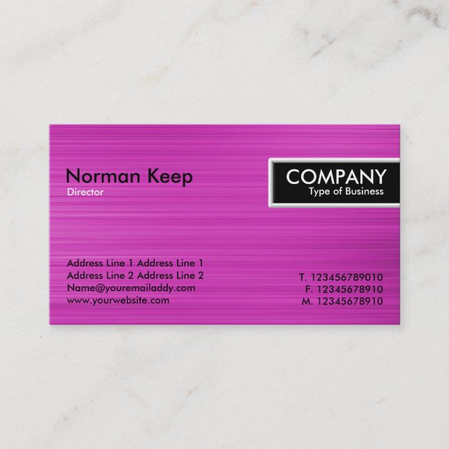 Kant Märkre - Brudad Magenta Struktur Visitkort (Framsida)