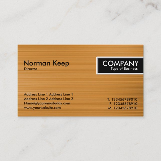 Kant Märkre - Brushed Ochre Struktur Visitkort (Framsida)