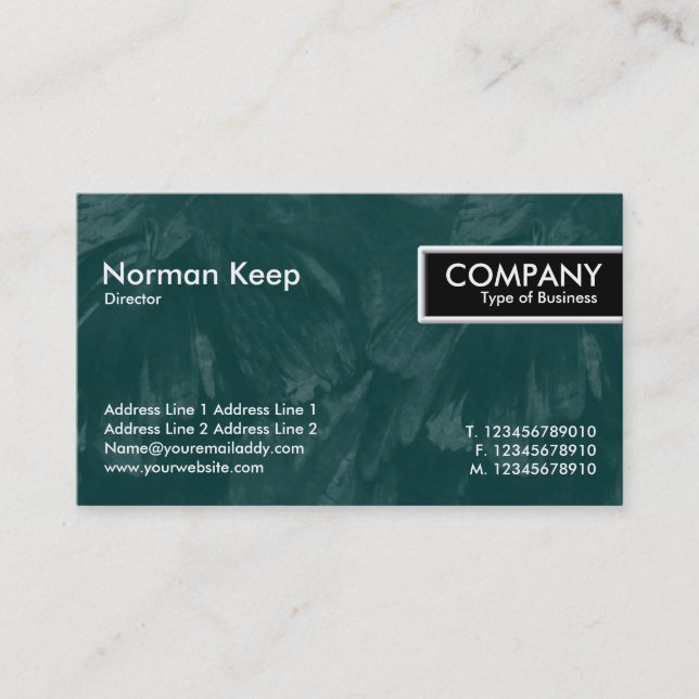 Kant Märkre - Mörk grönt Brushed Struktur II Visitkort (Framsida)