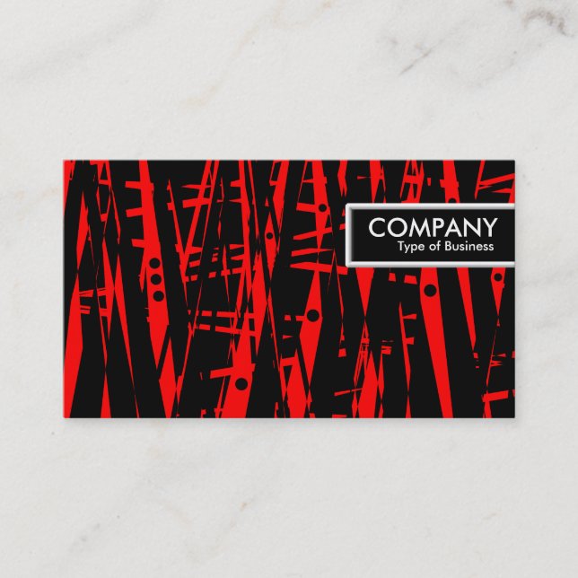Kant Märkre - Röd och svart Abstrakt Visitkort (Framsida)