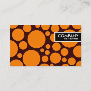 Kant Märkre - Spotty - Orange på Mörk Brown Visitkort