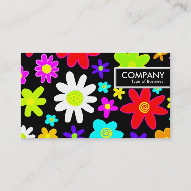 Kant Märkre - Tecknad Flowers Visitkort (Framsida)