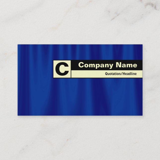 Kant-märkt Monogram - blå korsett Visitkort (Framsida)