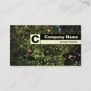 Kant-märkt Monogram - Camellia Bush Visitkort
