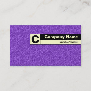 Kant märkt Monogram - violetta präglade Tex Visitkort