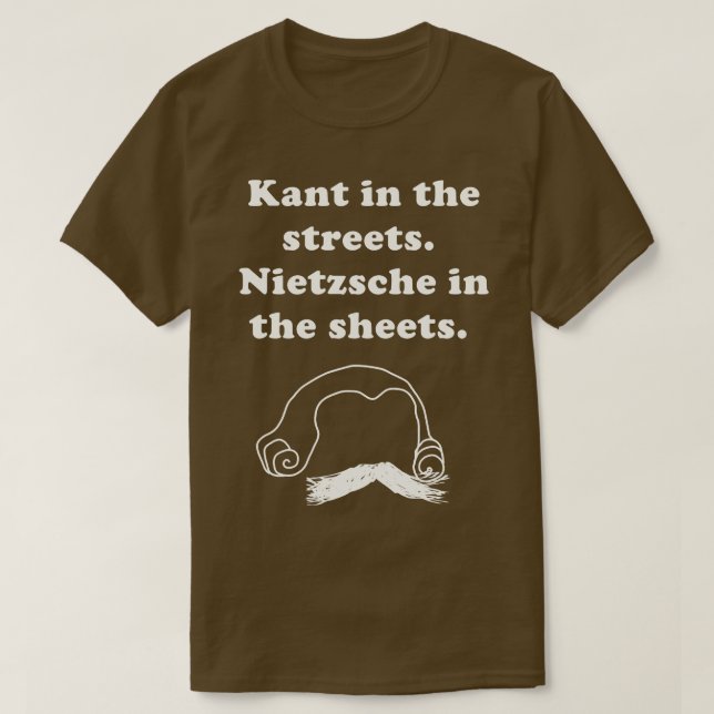 Kant Nietzsche Funny Philosophy säger "Kant" i T Shirt (Design framsida)