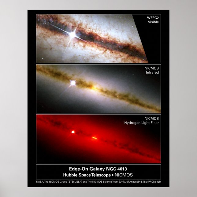 Kant-on Galaxy NGC 4013 Hubble Telescope Poster (Framsidan)