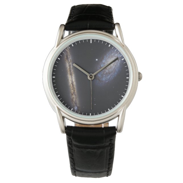 Kant-on Galaxy Ngc 4302 och lutat Galaxy Ngc 4298 Armbandsur (Framsida)