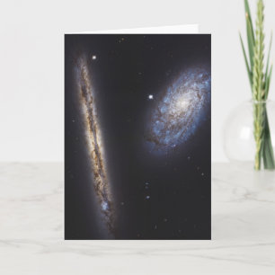 Kant-on Galaxy Ngc 4302 och lutat Galaxy Ngc 4298 Kort