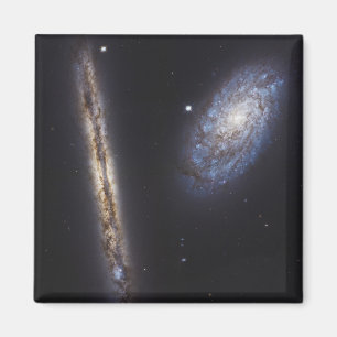 Kant-on Galaxy Ngc 4302 och lutat Galaxy Ngc 4298 Magnet