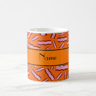Känt orange baconmönster för personlig kaffemugg