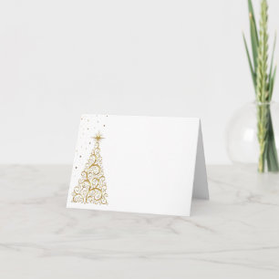 Känt ställekort ChristmasTree & stjärnor Kort